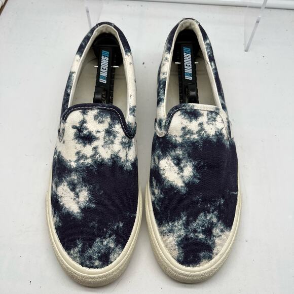 Madewell Shoes Womens 9 Slip On Sidewalk Shibori Shoes Tie Dye Blue Canvas - Picture 3 of 8